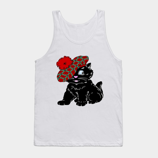 Scottish Lucky Black Cat Tank Top by KarwilbeDesigns